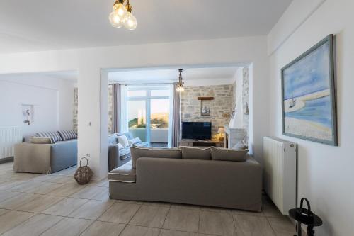 Χώρος καθιστικού στο Paros Villas Nereids