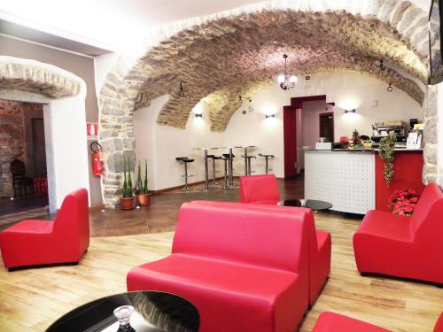Posezení v ubytování Residence Acero Rosso