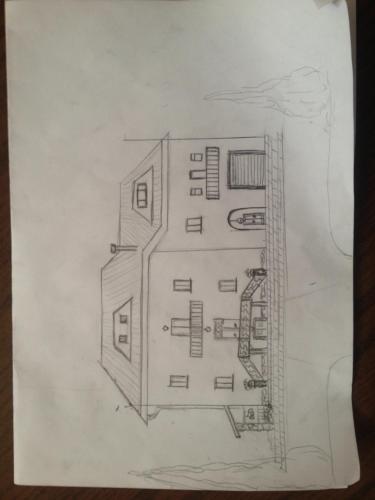 a drawing of a floor plan of a building at Casa Dell'Arciprete B&B in Arielli