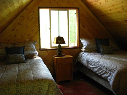 Postelja oz. postelje v sobi nastanitve Shadow Mountain Cabins