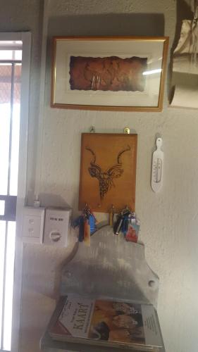 a kitchen with a sink and a picture on the wall at Swartwitpens 2362 in Marloth Park