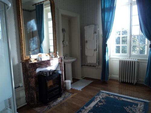Koupelna v ubytování Au Chateau de Montbraye