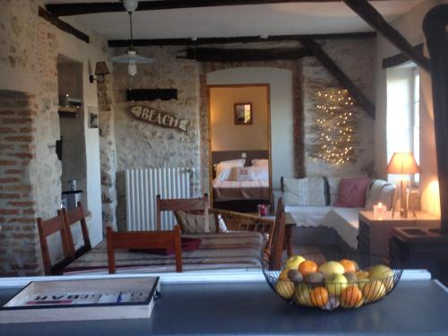 Χώρος καθιστικού στο Gite Maison Narbay