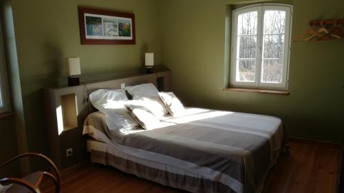 Ένα ή περισσότερα κρεβάτια σε δωμάτιο στο Gite Maison Narbay