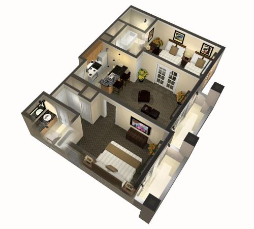 Půdorys ubytování Chase Suites Brea-Fullerton - North Orange County