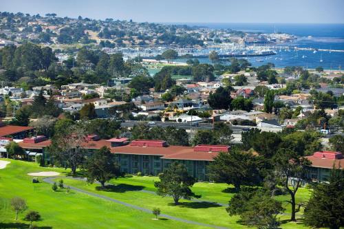 an aerial view of a city with a park at Hyatt Regency Monterey Hotel and Spa in Monterey