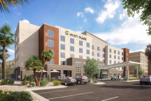 a rendering of a hotel with cars parked in a parking lot at Hyatt Place St George/Convention Center in St. George