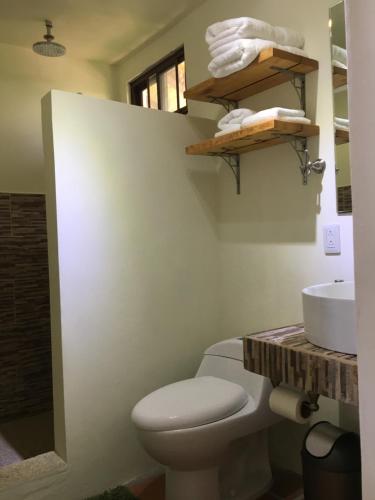 Koupelna v ubytování Cabañas La Casa de Pucha