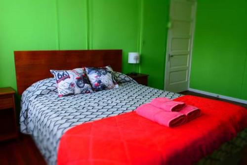 Cama o camas de una habitación en Hostal Viajeros