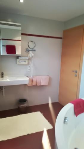 Koupelna v ubytování Apart Austria