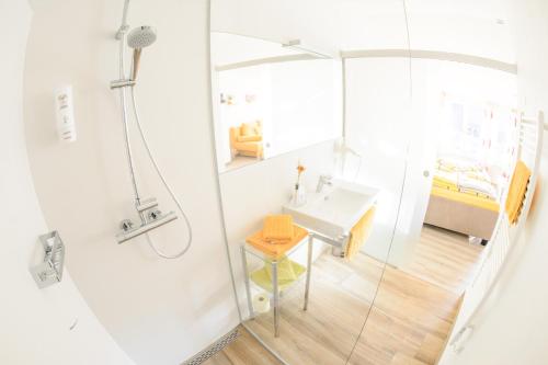 Ванная комната в Gästehaus Haiminger ehemalig Schmelz