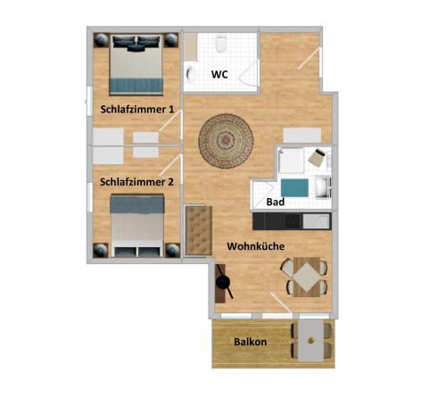 a plan of a floor plan of aominium at Anna's Home - Ferienwohnungen in Ratsch an der Weinstraße