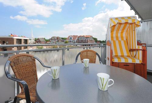 Balkón nebo terasa v ubytování Residenz am Hafen