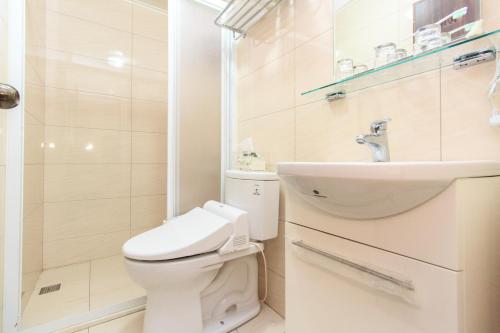 Een badkamer bij Yilan Dongshan Cypress B&B