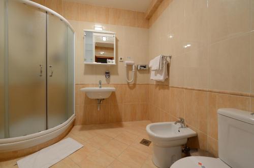 Koupelna v ubytování Hotel Orasac