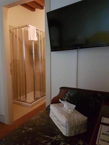 TV a/nebo společenská místnost v ubytování B&B Art