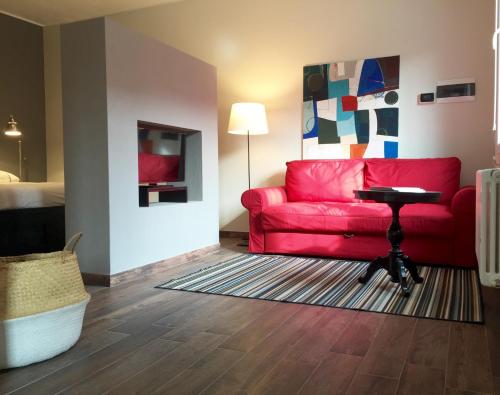 Posezení v ubytování charming new loft