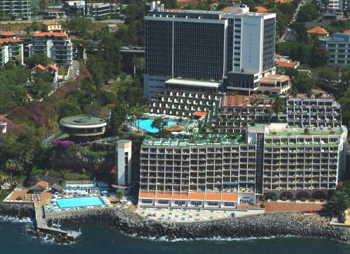 an aerial view of a hotel and a resort at Pestana Carlton Madeira Ocean Resort Hotel in Funchal