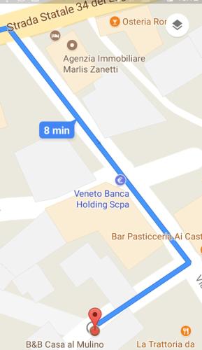 a map of the venice bridge including spa at B&B Casa al Mulino in Cannero Riviera