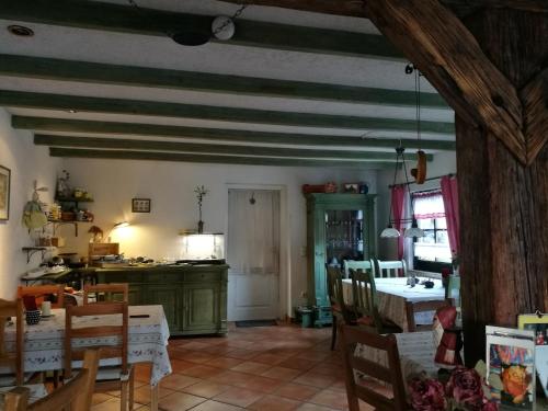 Kuchyň nebo kuchyňský kout v ubytování Elbhangzimmer Dresden
