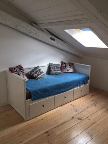 Ένα ή περισσότερα κρεβάτια σε δωμάτιο στο La Belle Landaise 1809 Gîte Arridoulet 2