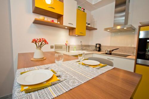 Dapur atau dapur kecil di Gite urbain AU 2BIS - Annecy