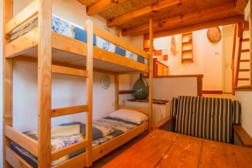Ein Etagenbett oder Etagenbetten in einem Zimmer der Unterkunft Robinson Sunset Guest House