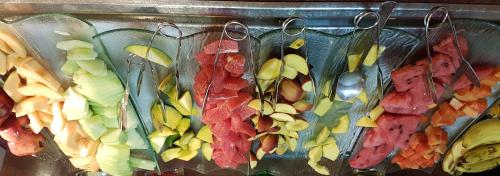 a bunch of different types of fruit in plastic bags at Hotel Villa Tummelchen in Cochem