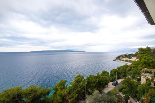 a view of a large body of water at Apartments Igor in Krvavica