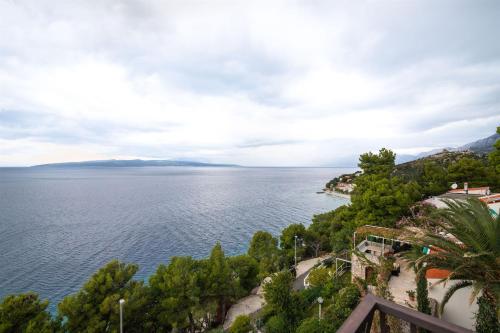 a view of a large body of water at Apartments Igor in Krvavica