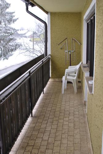 Un balcón o terraza en Farm Stay Bogša