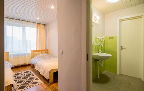 Koupelna v ubytování Hotel Mezaparks