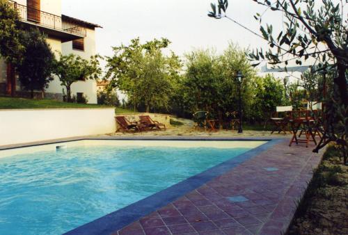 a swimming pool in the backyard of a house at villa oliveta in San Gimignano