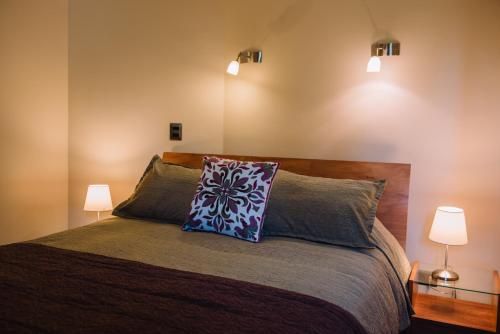 Hotel Chalet Vallugaにあるベッド