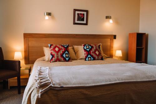 Hotel Chalet Vallugaにあるベッド