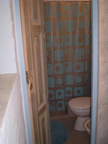 a bathroom with a toilet and a shower at Palermo Viejo Bed & Breakfast in Buenos Aires
