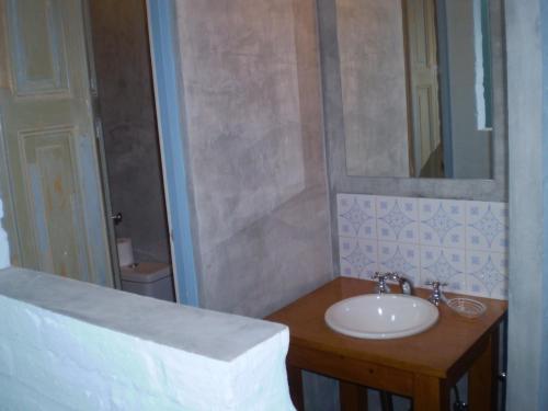 a bathroom with a sink and a mirror at Palermo Viejo Bed & Breakfast in Buenos Aires