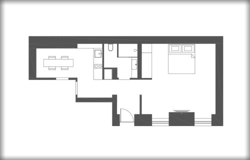 a floor plan of a house at Gateway Budapest City Center in Budapest