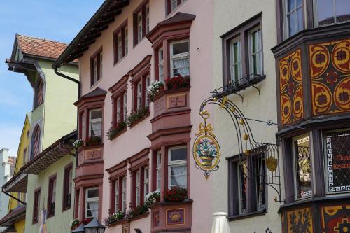 a building with a sign on the side of it at MY HOME Hotel Lamm Rottweil "Smart Home" in Rottweil