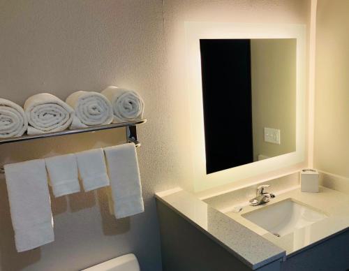 A bathroom at Hotel Glenpool