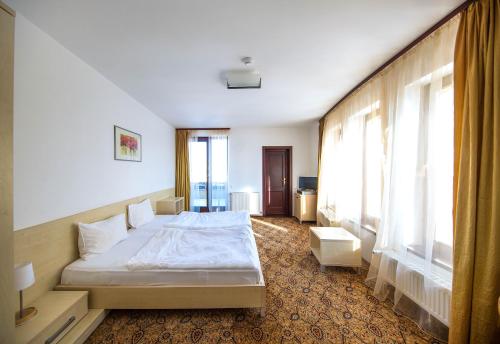 Un pat sau paturi într-o cameră la AselTur Brasov