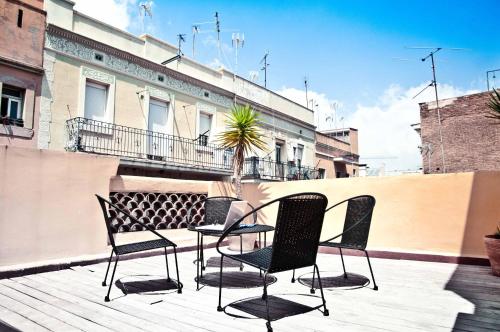 Ein Balkon oder eine Terrasse in der Unterkunft Barceloneta Suites Apartments Market