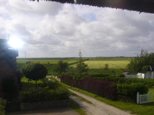 a view of a field from a house at Haus-an-de-Marsch in Midlum
