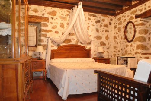 เตียงในห้องที่ Casa Doña Ligia