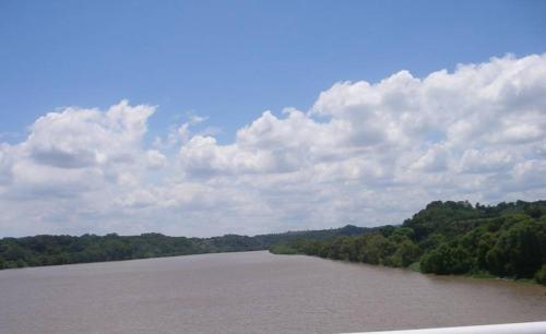 a view of a river from a bridge at La Mansión del Faro in Tecolutla