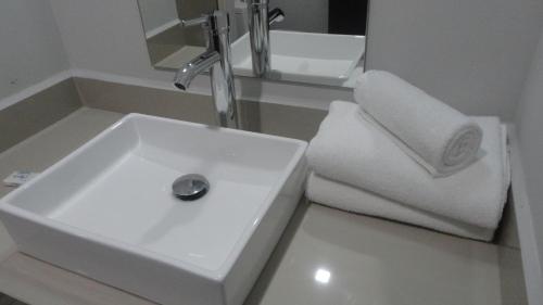 Koupelna v ubytování Hotel Tampico Express