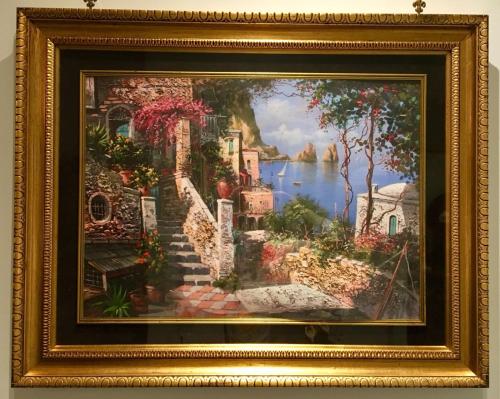 oprawione zdjęcie obrazu miasta w obiekcie Old Taverna Sorrentina w Sorrento