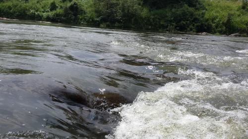 a body of water with rapids on top of it at Nature's Hideout Holiday Home in Mirigama