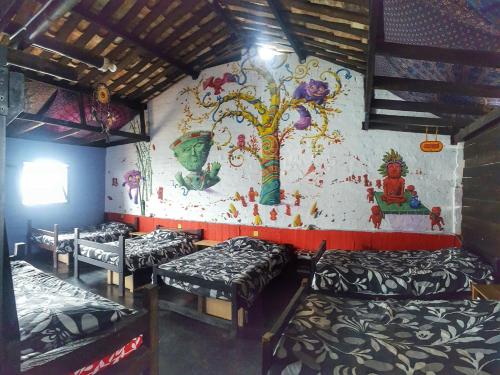 Un lugar para sentarse en Hostal Bambu