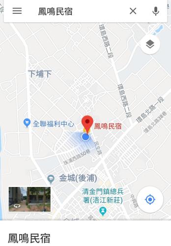 Fengming B&B في Jinning: خريطة عليها علامة حمراء